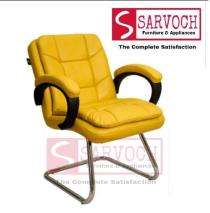 Sarvoch Waiting Chairs Chrome Steel Leatherette Seat_0