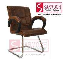 Sarvoch Waiting Chairs Chrome Steel Leatherette Seat_0