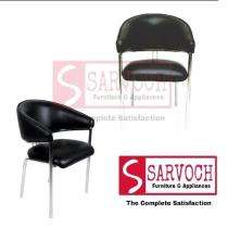 Sarvoch Waiting Chairs Chrome Steel Leatherette Seat_0