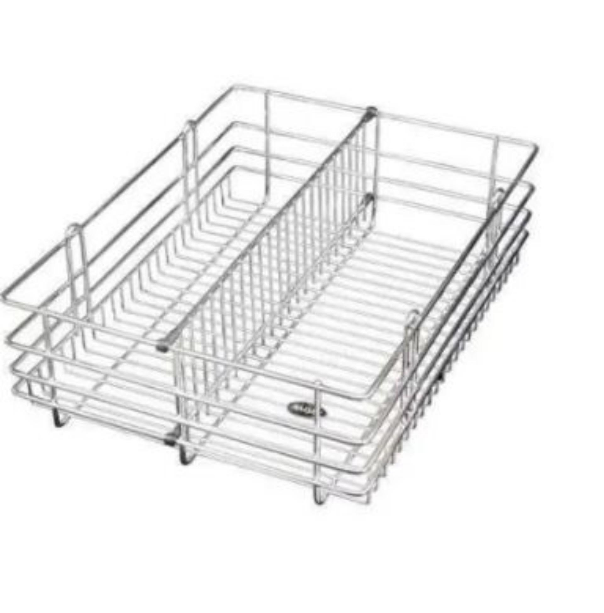 Stainless Steel Rectangular Basket Kitchen Storage Organiser_0