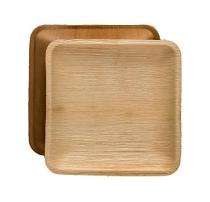 Areca Leaf Disposable Plates Square 10 inch Brown_0
