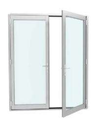 SHREE Glass 1 Track & 2 Panel Aluminium Doors and Windows ADW06_0