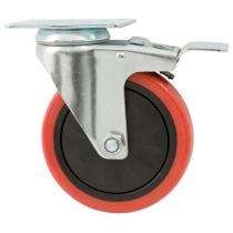 5-8 inch PU Swivel Caster Wheel 100-200 kg_0
