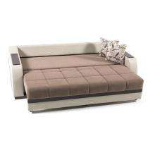 Solid Wood Convertible Sofa King Size Bed 38 x 75 inch Brown_0