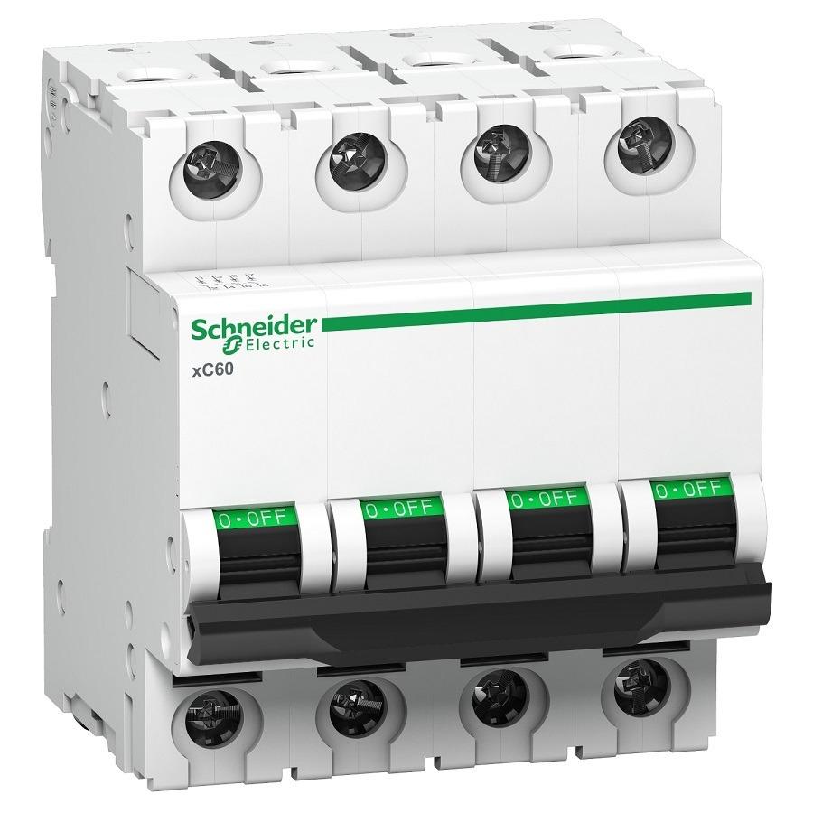 Schneider Electric A9N4P04C Four Pole 6 A C Curve MCB_0