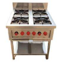 CGS-04 Four Burner Commercial Gas Stove Stainless Steel Silver_0