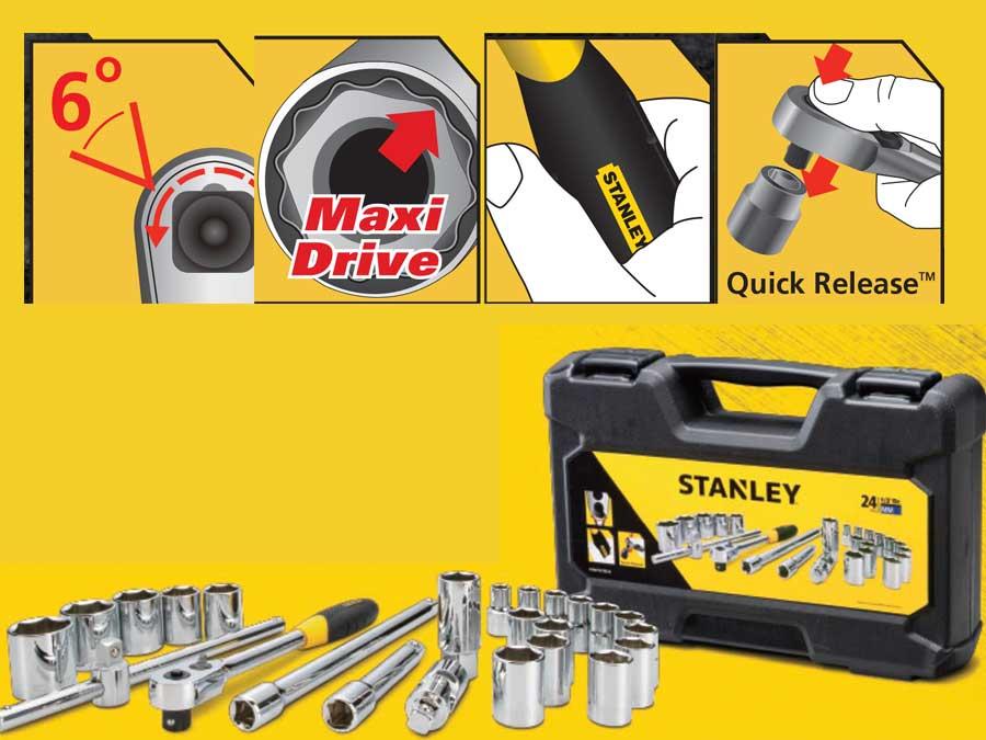 STANLEY 24 Sockets 1/2" Square Socket Set_1