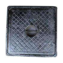 R V Solid Top Manhole Cover Cast Iron Black Painted 400 x 400 mm_0