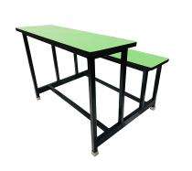 Wooden, Iron 3 Seater Student Bench Desk 900 x 900 mm_0