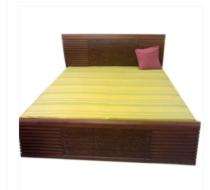 Teak Wood Box Double Bed 6.5 x 5 ft Brown_0