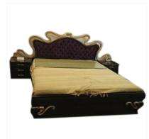 Teak Wood Box King Size Bed 6 x 4.5 ft Brown_0