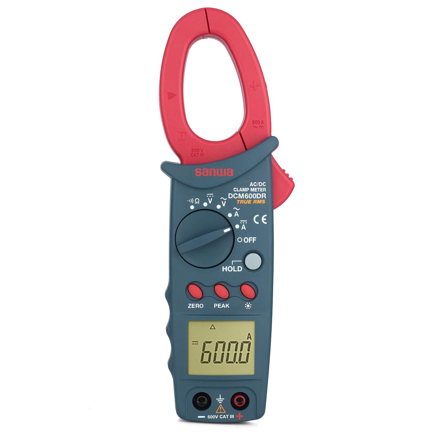 Sanwa DCM600DR 60/600A 600V AC DC Clamp Meter_0