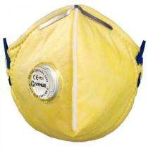 Disposable with Valve Polyester Nose Masks Standard Yellow_0