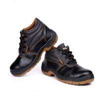Hillson Workout Real Leather Steel Toe Safety Shoes Black_0