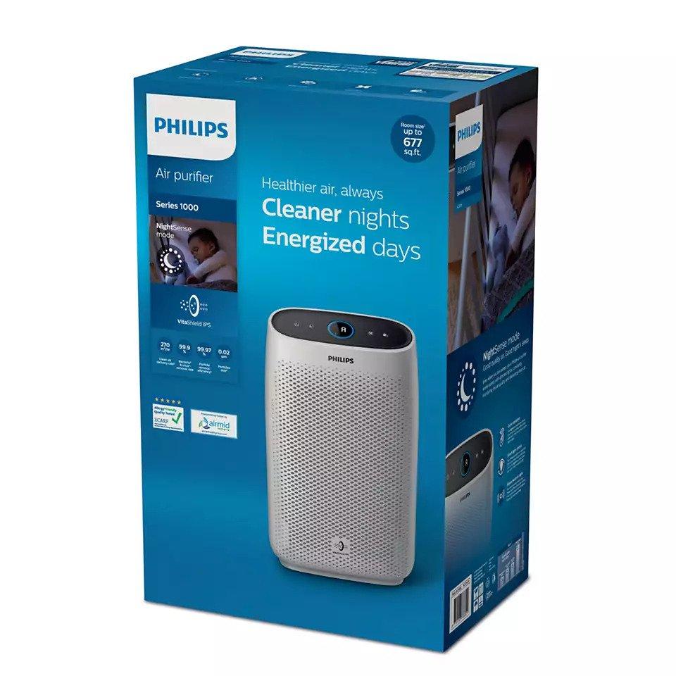 PHILIPS AC1215/20 HEPA and Active Carbon Filter White Air Purifier_1