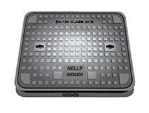 NELLP Solid Top Manhole Cover Cast Iron Black Bitumen Painted 600 x 450 mm_0