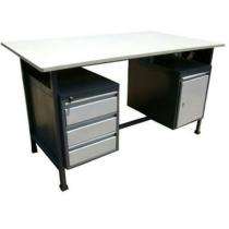 Reception Office Tables Black, White Metal_0
