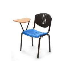 Plastic Blue and Black Student Flap Chair 16.11 x 18.86  x 29.08 inch_0