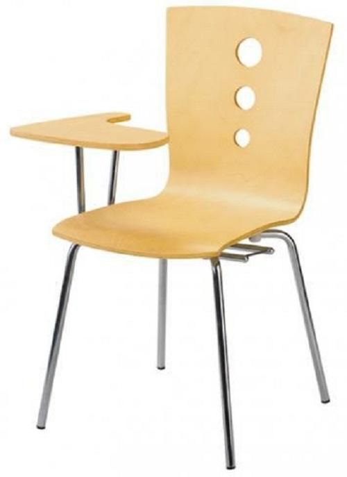 Sharon Wood & Shell Brown Student Flap Chair 580 x 480 mm_1