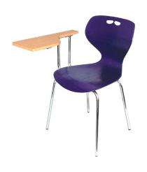 Sharon Moulded Plastic Shell Blue Student Flap Chair 570 x 400 mm_0