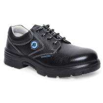 Bata ROBUST Buff Printed Leather Steel Toe Safety Shoes Black_0