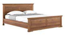 Abiksha Furniture Teak Wood Box Double Bed 6.5 x 6 ft Brown_0