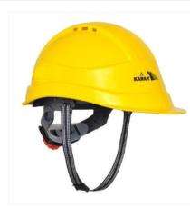 Karam PVC Yellow Air Ventilated Safety Helmets_0