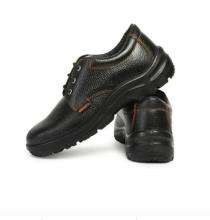 Leather Rubber Toe Safety Shoes Black_0