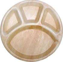 Areca Leaf Disposable Plates Rounded 12 inch Cream_0