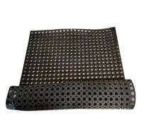 Floor Mats Foothole Rubber 3 x 5 ft Black_0
