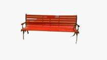 EXPLAY 3 Seater Waiting Bench Cast Iron 0.5 x 1.5 m_0
