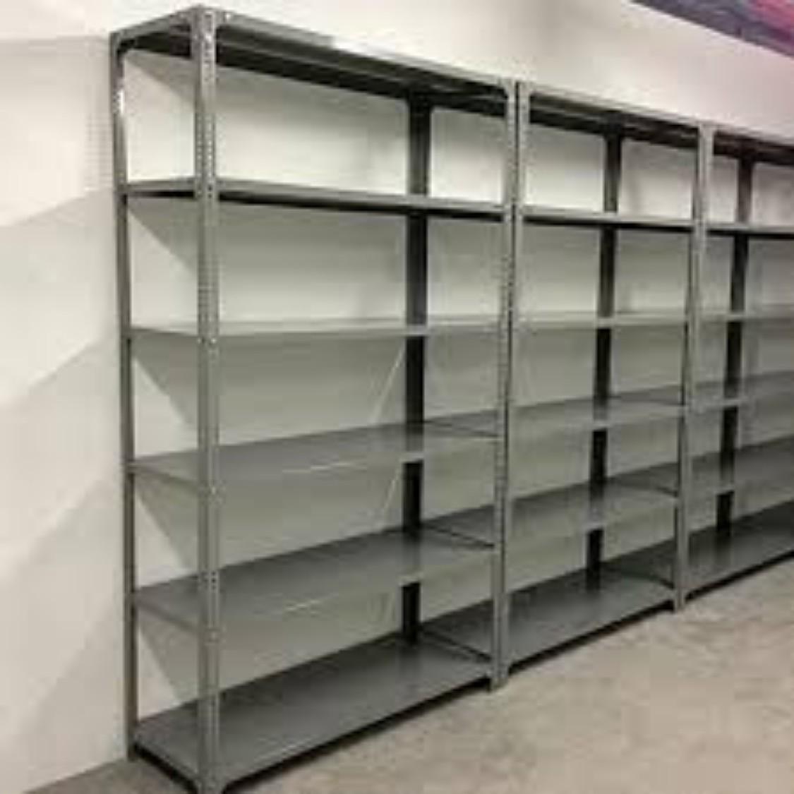 Mild Steel Angle Frame 6 Layers Industrial Racks 12 ft_1
