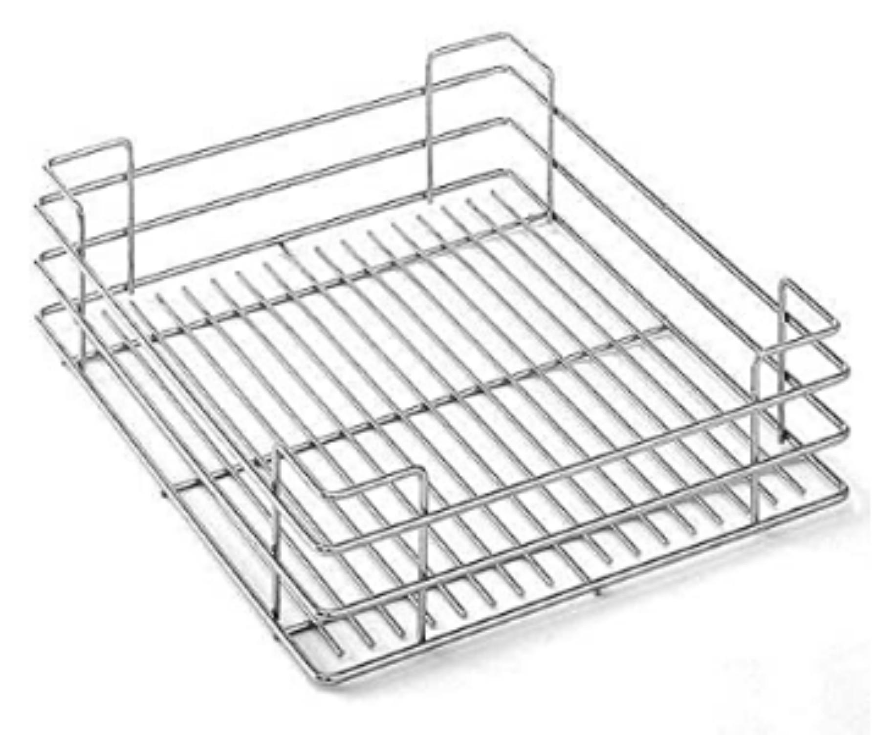 Stainless Steel Rectangular Basket Kitchen Storage Organiser_0