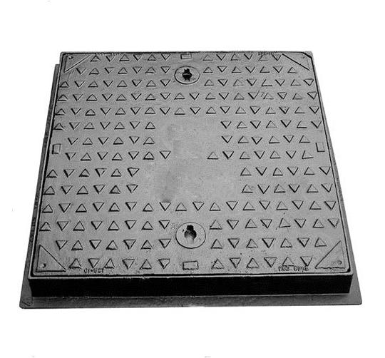 Keith Ceramic Solid Top Manhole Cover Cast Iron Plain 300 x 300 mm_0