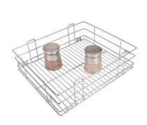 Stainless Steel Rectangular Basket Kitchen Storage Organiser_0