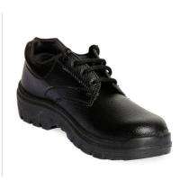B NED K COLLECTION Leather Steel Toe Safety Shoes Black_0