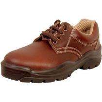 B NED K COLLECTION Leather Steel Toe Safety Shoes Brown_0
