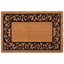 Floor Mats Printed Home Coco Coir 915 x 915 x 10 mm Brown and Black_0