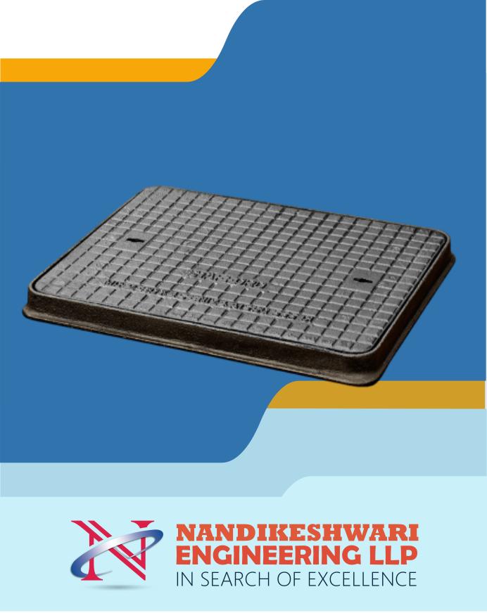 NELLP Recessed Manhole Cover Grey Iron EN 124 Black Bitumen Painted 600 x 450 mm_1