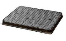 NELLP Recessed Manhole Cover Grey Iron EN 124 Black Bitumen Painted 900 x 600 mm_0
