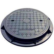NELLP Recessed Manhole Cover Grey Iron EN 124 Black Bitumen Painted 600 mm Dia_0