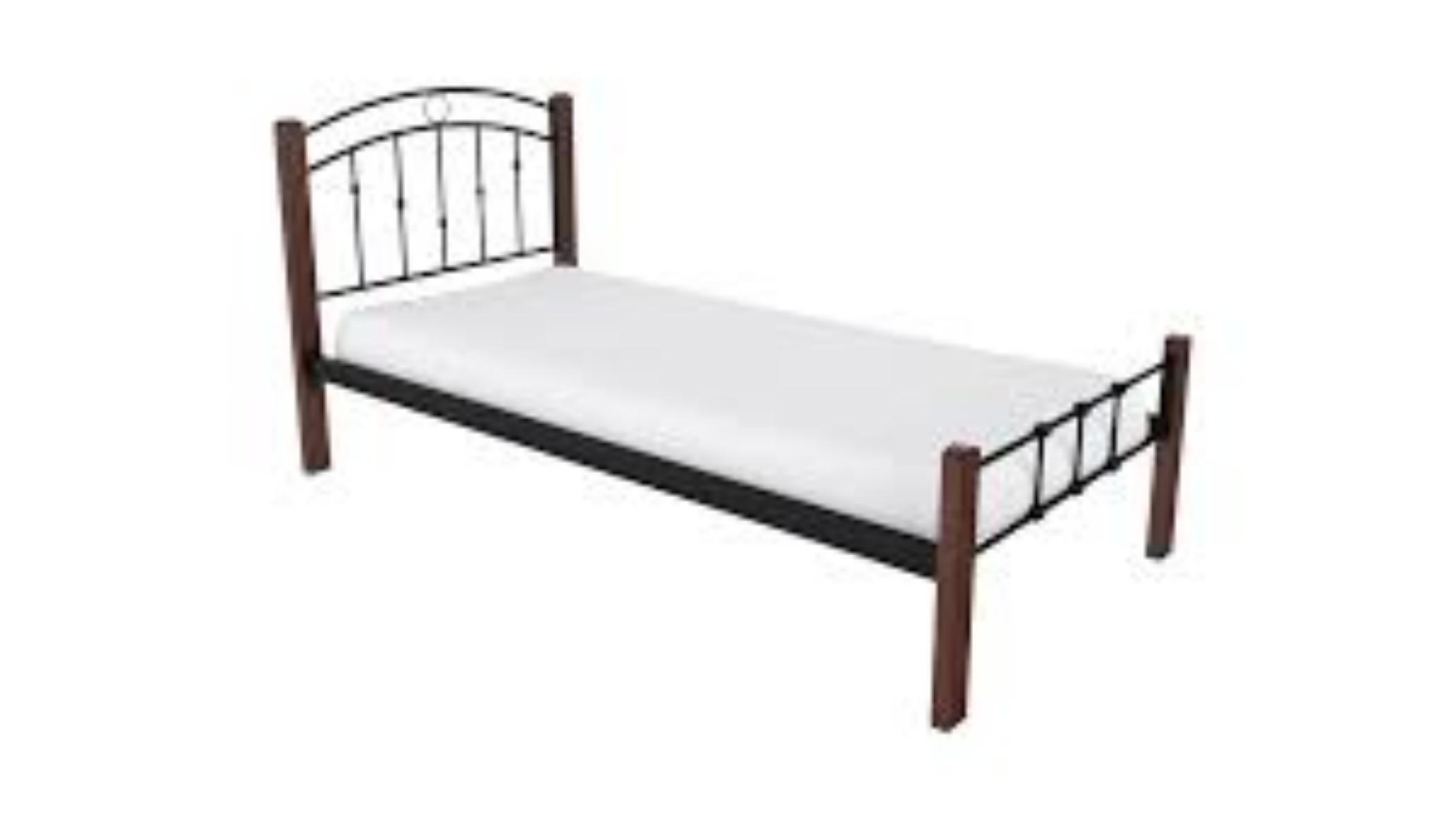 Solid Wood Platform Single Bed 6 x 2 ft Brown_2