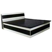 Solid Wood Box King Size Bed 6 x 5 ft Black_0
