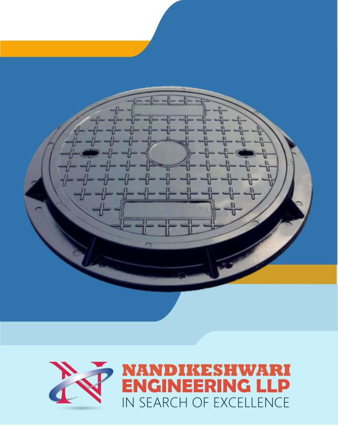 NELLP Frame Manhole Cover Grey Iron EN 124 Black Bitumen Painted 450 mm Dia_1