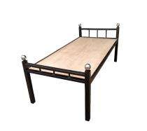 Sharon Steel with Plywood Single Hostel Bed 6 x 3 ft Black_0