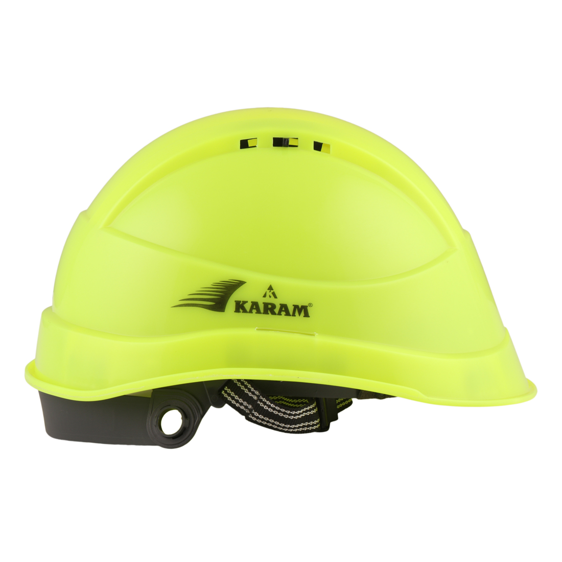 Karam Polyethylene Fluorescent Green Air Ventilated Safety Helmets PN545(FLUORESCENT GREEN)_2