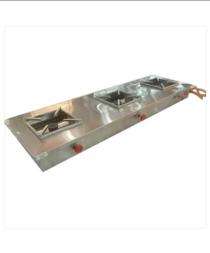 UC-205 Three Burner Commercial Gas Stove Stainless Steel Silver_0