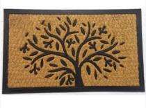 Floor Mats Brush Rubber 45 x 75 cm Brown_0