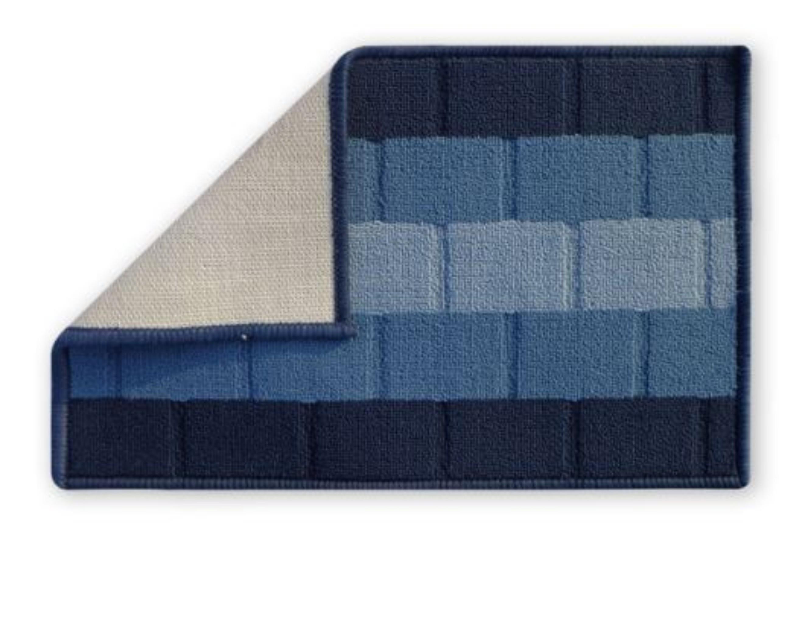 Floor Mats Anti-Slip Polypropylene 38 x 58 cm Blue_1