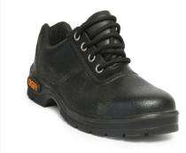 Synthetic Plain Toe Safety Shoes Black_0